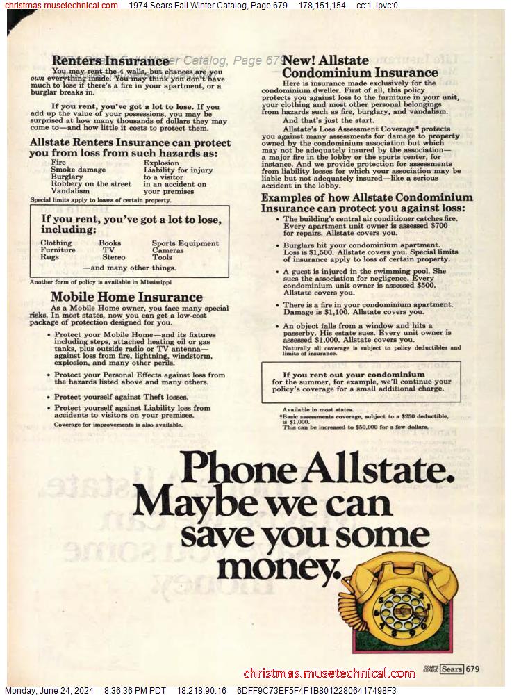 1974 Sears Fall Winter Catalog, Page 679
