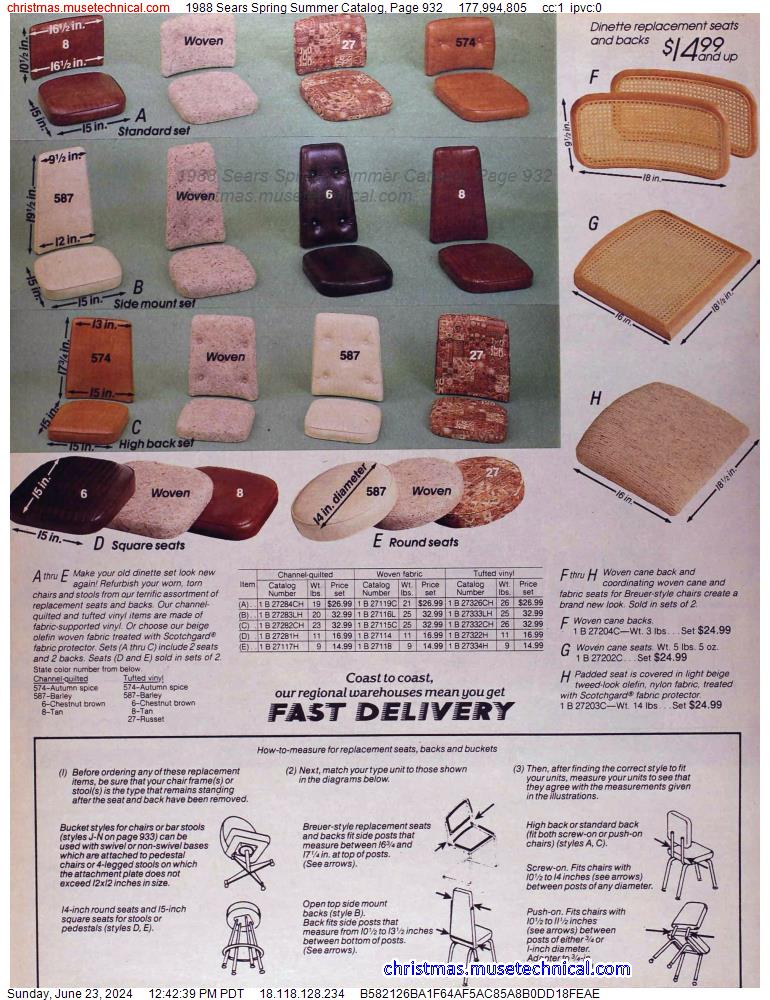 1988 Sears Spring Summer Catalog, Page 932