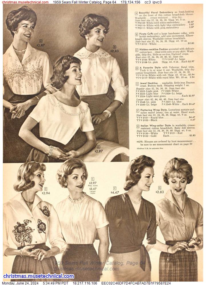 1959 Sears Fall Winter Catalog, Page 64