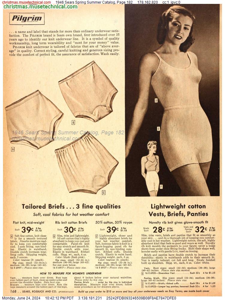 1946 Sears Spring Summer Catalog, Page 182