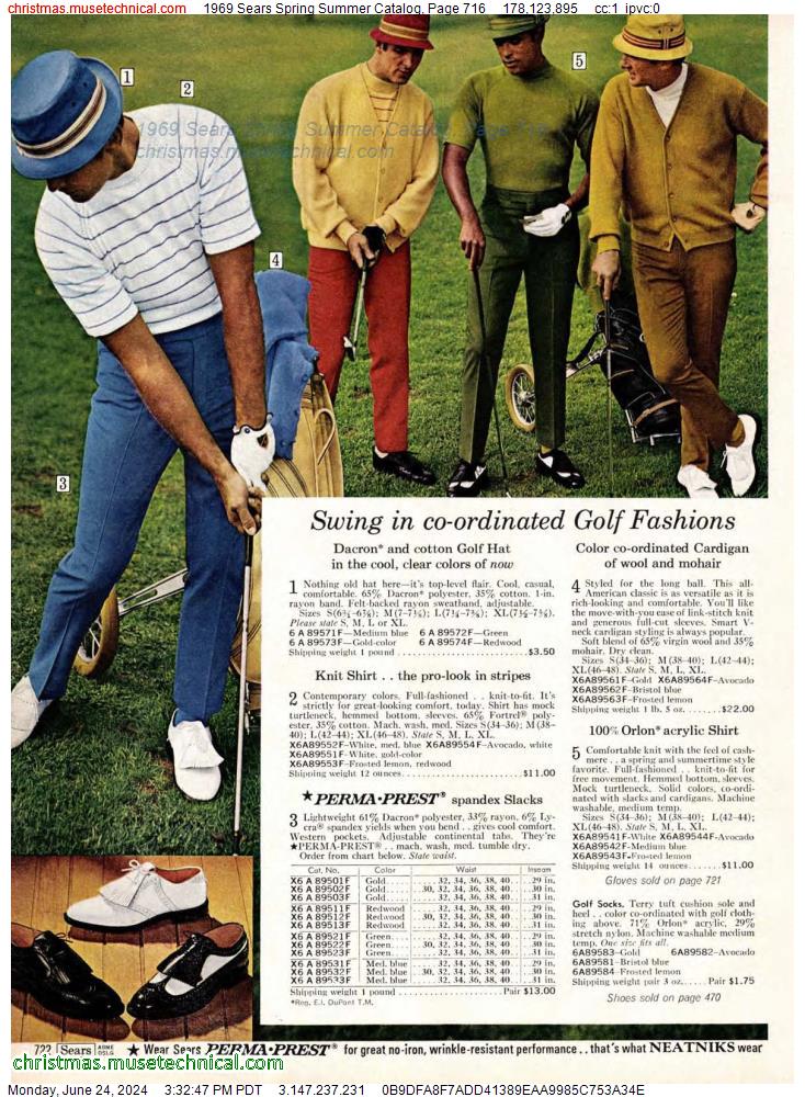 1969 Sears Spring Summer Catalog, Page 716