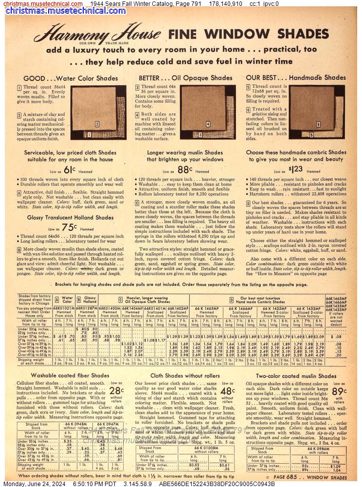1944 Sears Fall Winter Catalog, Page 791