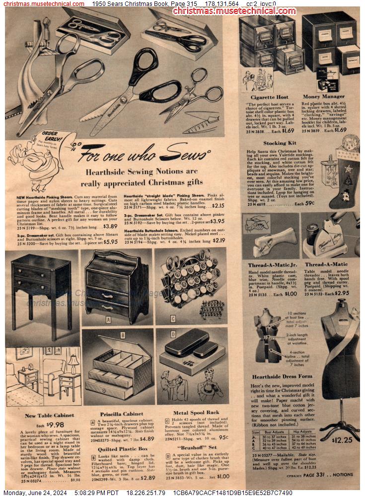 1950 Sears Christmas Book, Page 315