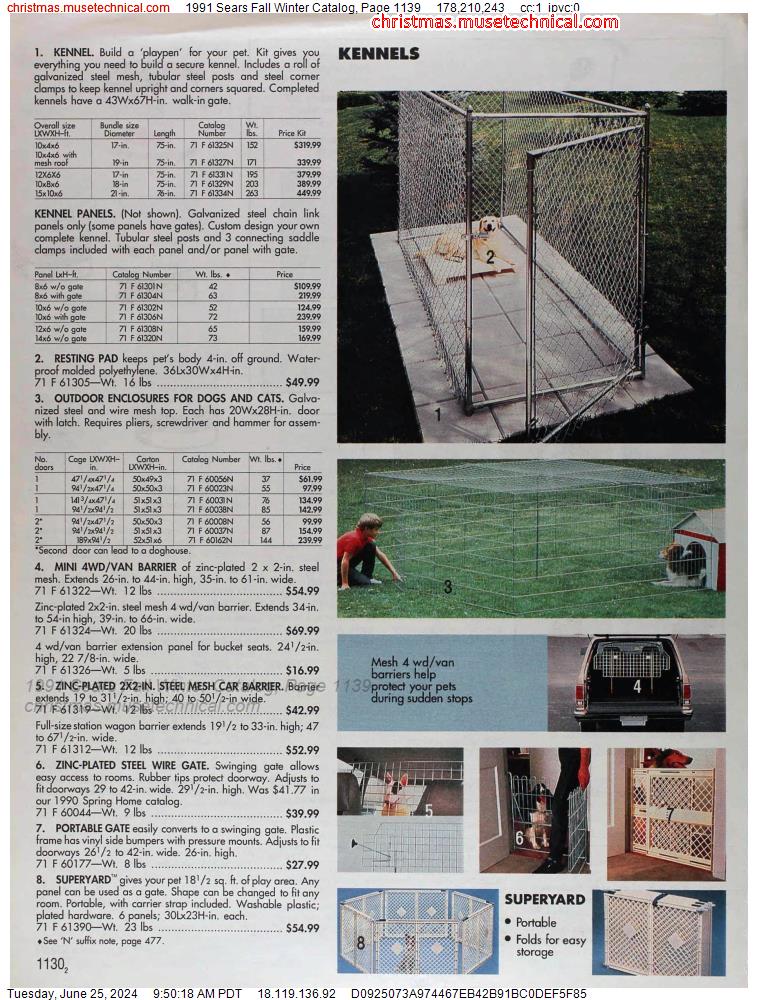 1991 Sears Fall Winter Catalog, Page 1139