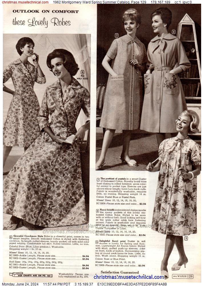 1962 Montgomery Ward Spring Summer Catalog, Page 129