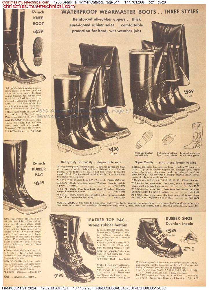 1950 Sears Fall Winter Catalog, Page 511
