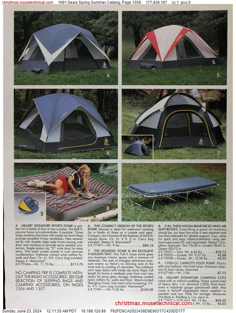 1991 Sears Spring Summer Catalog, Page 1359