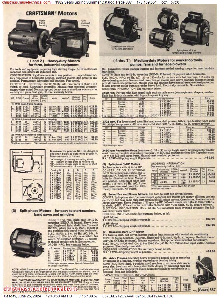1982 Sears Spring Summer Catalog, Page 887