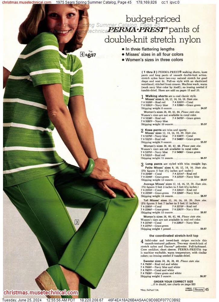 1975 Sears Spring Summer Catalog, Page 45