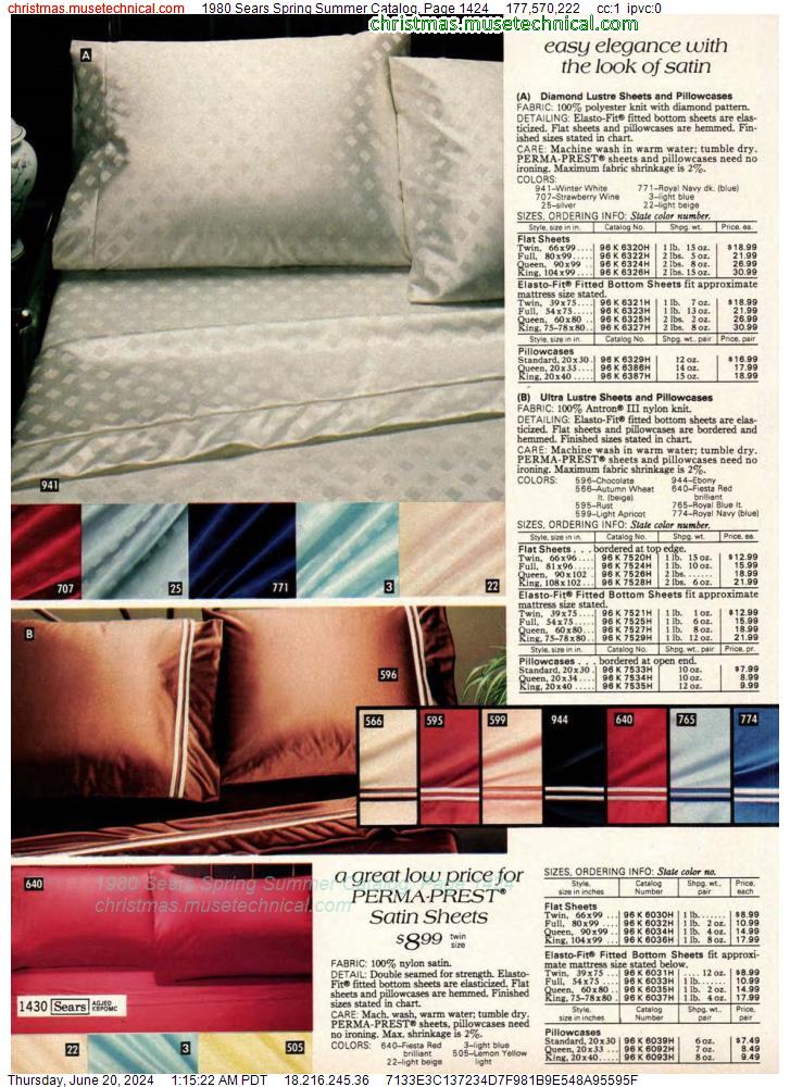 1980 Sears Spring Summer Catalog, Page 1424
