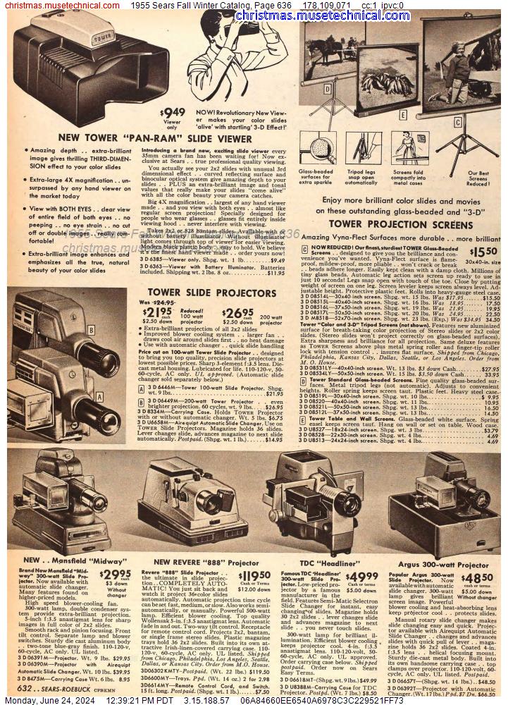 1955 Sears Fall Winter Catalog, Page 636