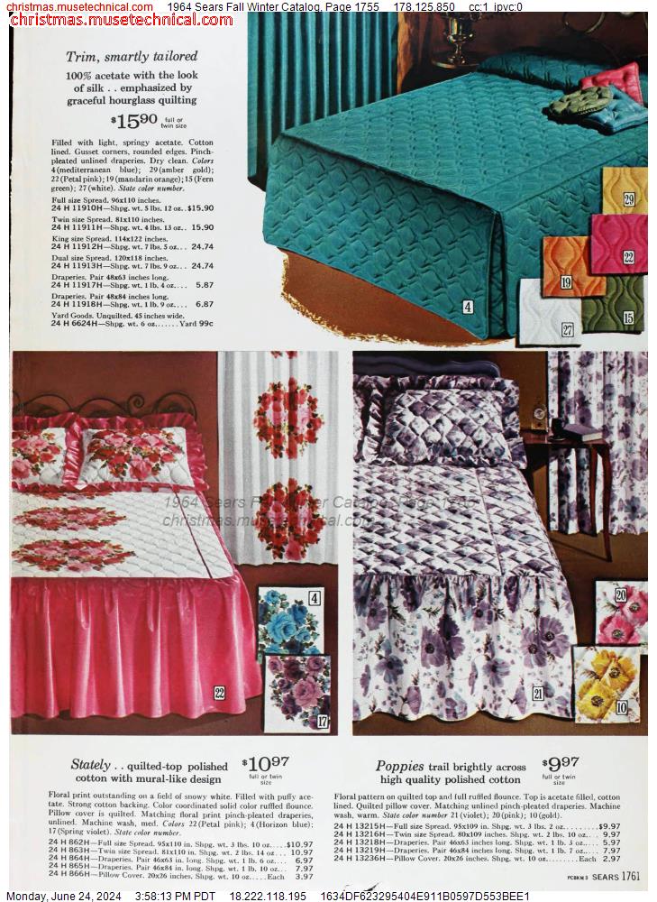 1964 Sears Fall Winter Catalog, Page 1755