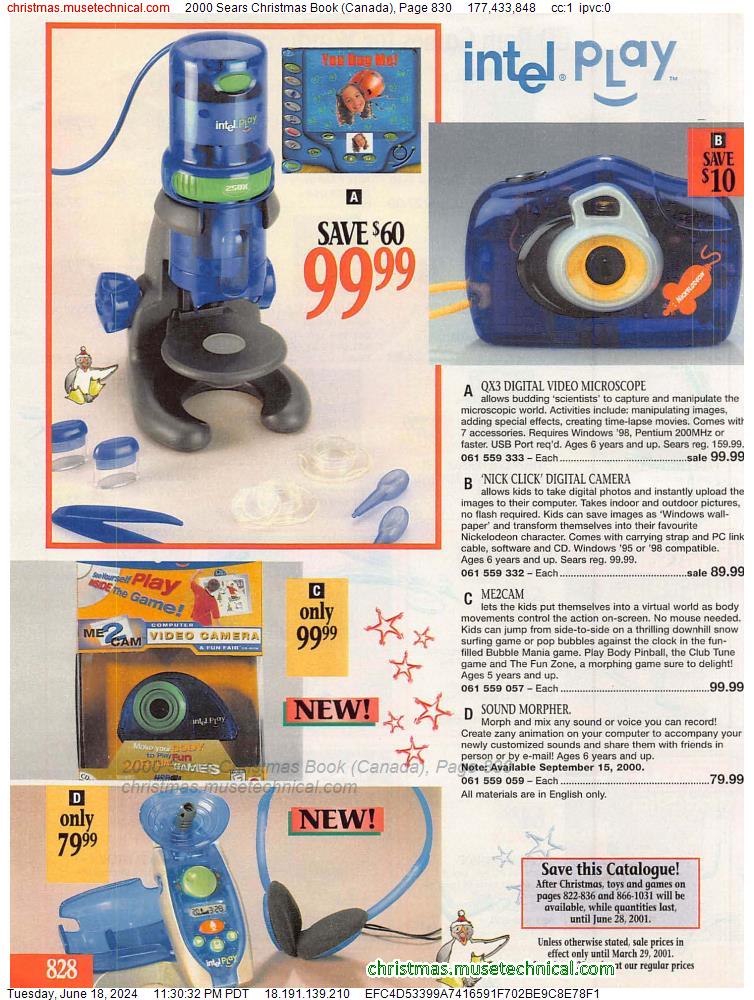 2000 Sears Christmas Book (Canada), Page 830