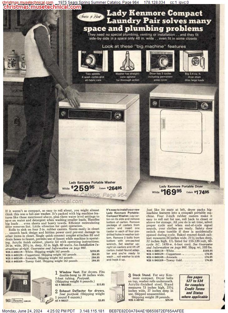 1975 Sears Spring Summer Catalog, Page 964