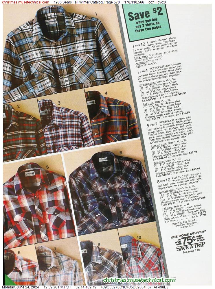 1985 Sears Fall Winter Catalog, Page 570