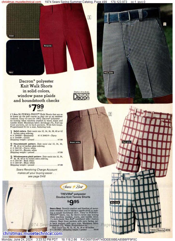 1974 Sears Spring Summer Catalog, Page 499