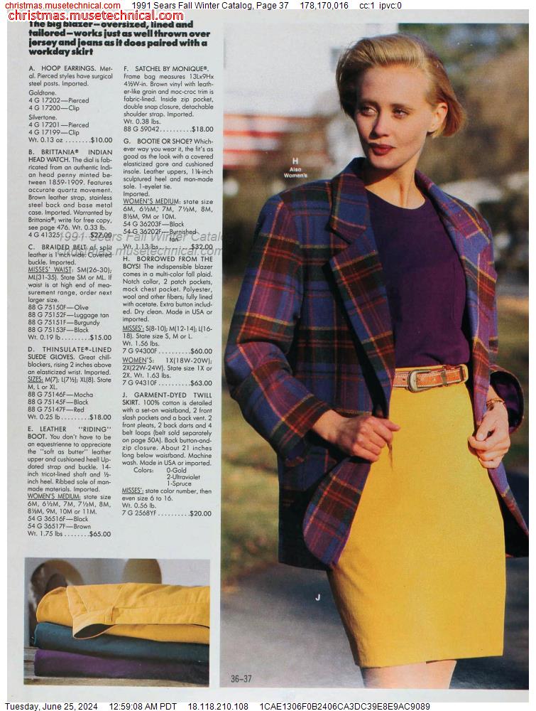 1991 Sears Fall Winter Catalog, Page 37