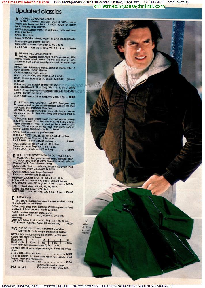 1982 Montgomery Ward Fall Winter Catalog, Page 392