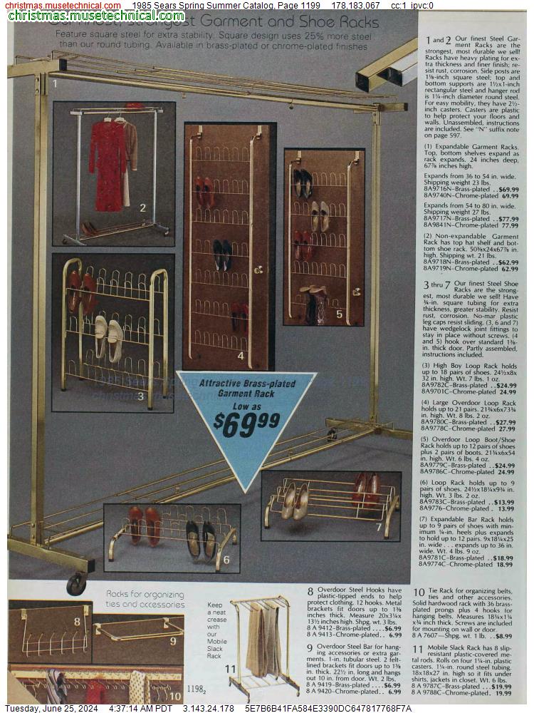 1985 Sears Spring Summer Catalog, Page 1199