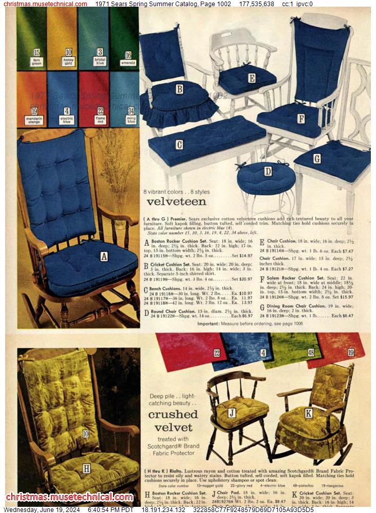 1971 Sears Spring Summer Catalog, Page 1002