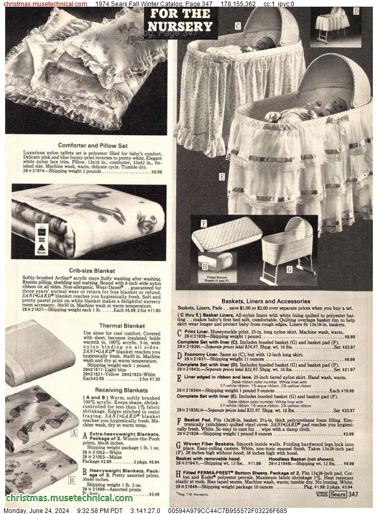 1974 Sears Fall Winter Catalog, Page 347