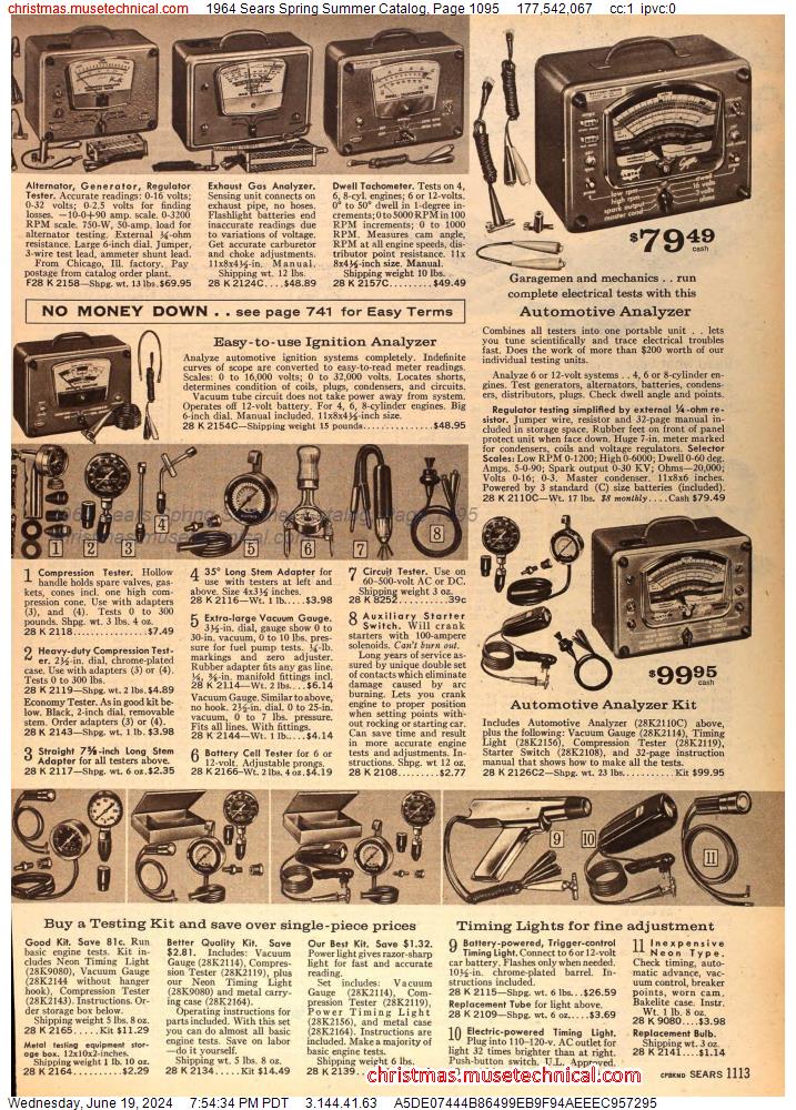 1964 Sears Spring Summer Catalog, Page 1095