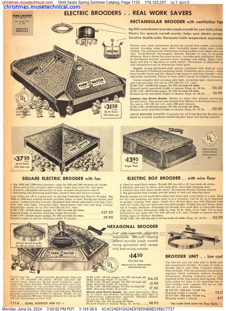 1949 Sears Spring Summer Catalog, Page 1130
