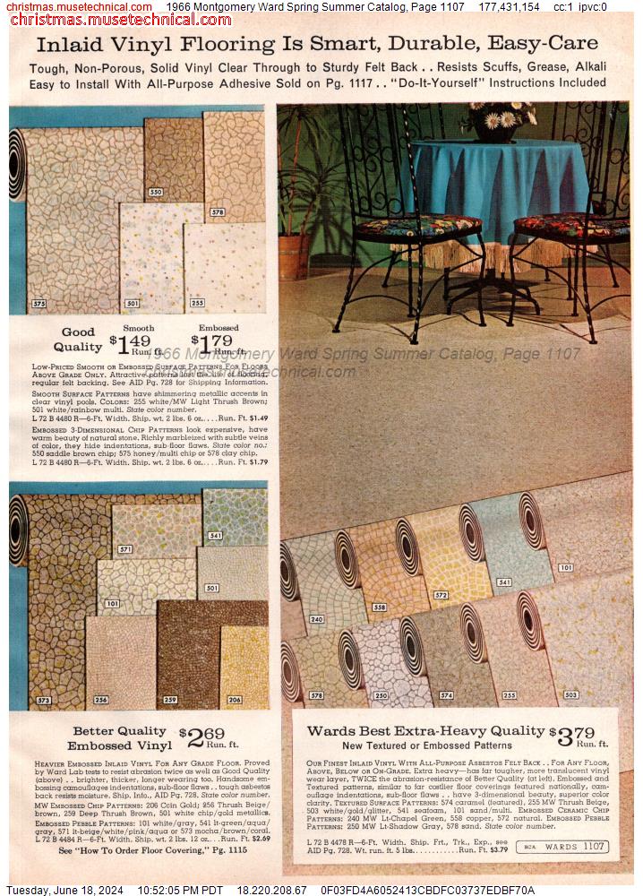 1966 Montgomery Ward Spring Summer Catalog, Page 1107