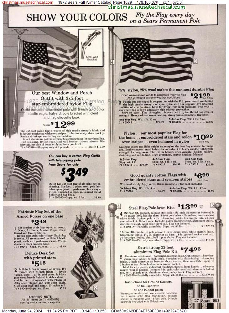1972 Sears Fall Winter Catalog, Page 1029