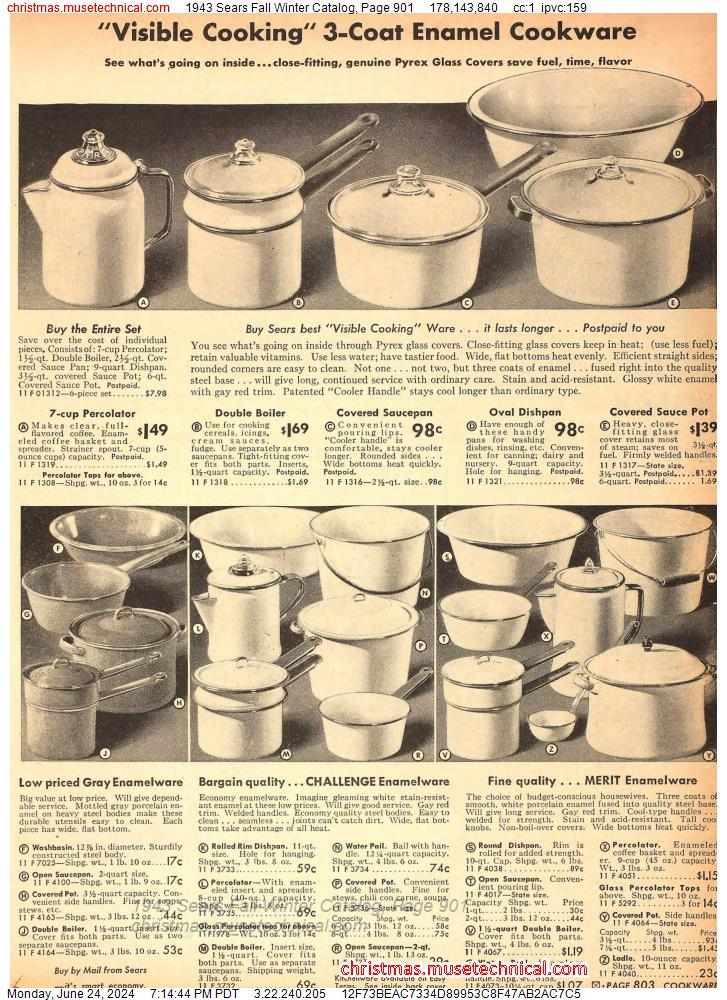 1943 Sears Fall Winter Catalog, Page 901