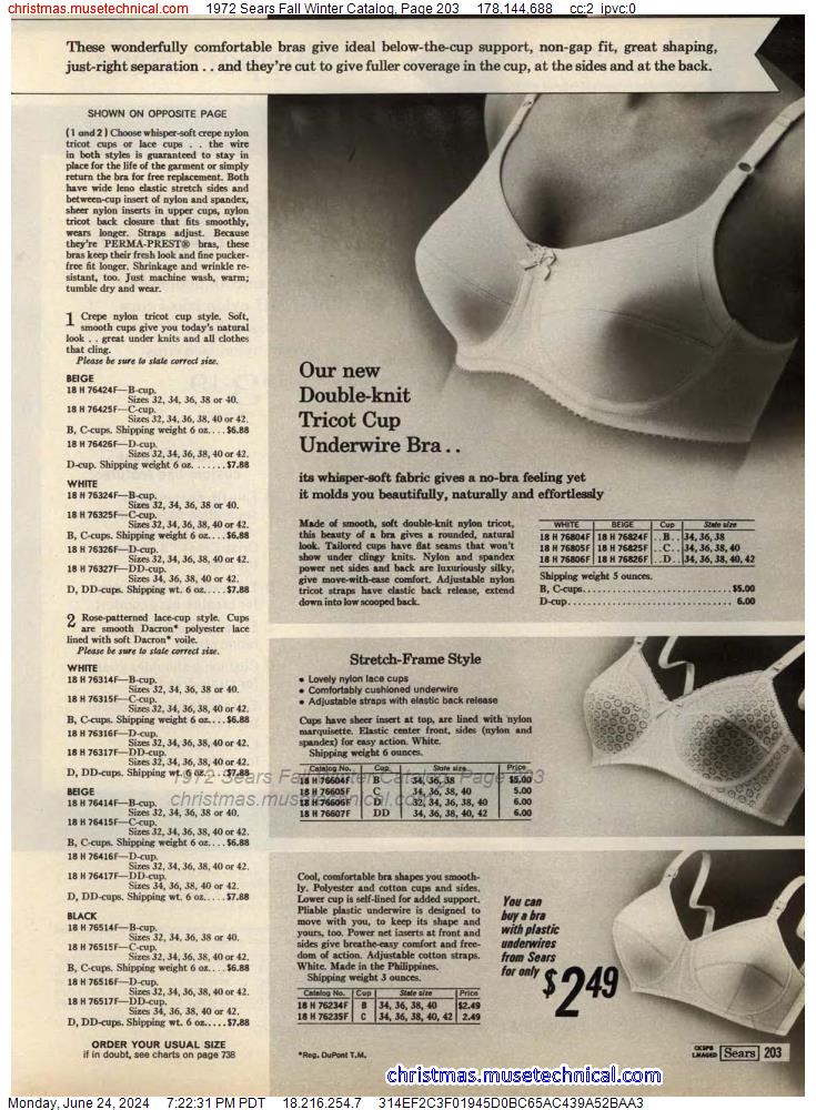 1972 Sears Fall Winter Catalog, Page 203