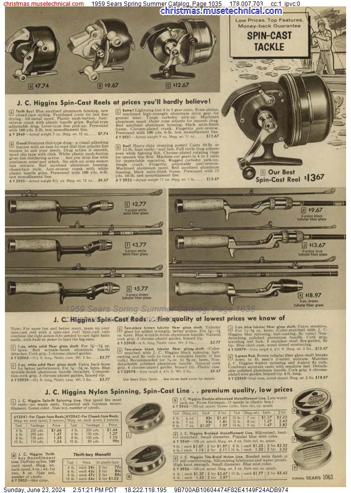 1959 Sears Spring Summer Catalog, Page 1035