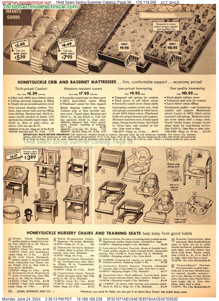 1949 Sears Spring Summer Catalog, Page 36