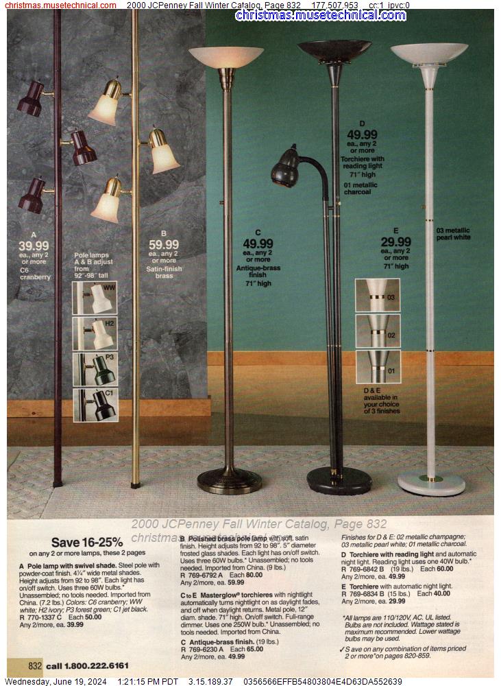 2000 JCPenney Fall Winter Catalog, Page 832