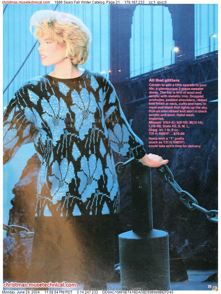 1986 Sears Fall Winter Catalog, Page 21