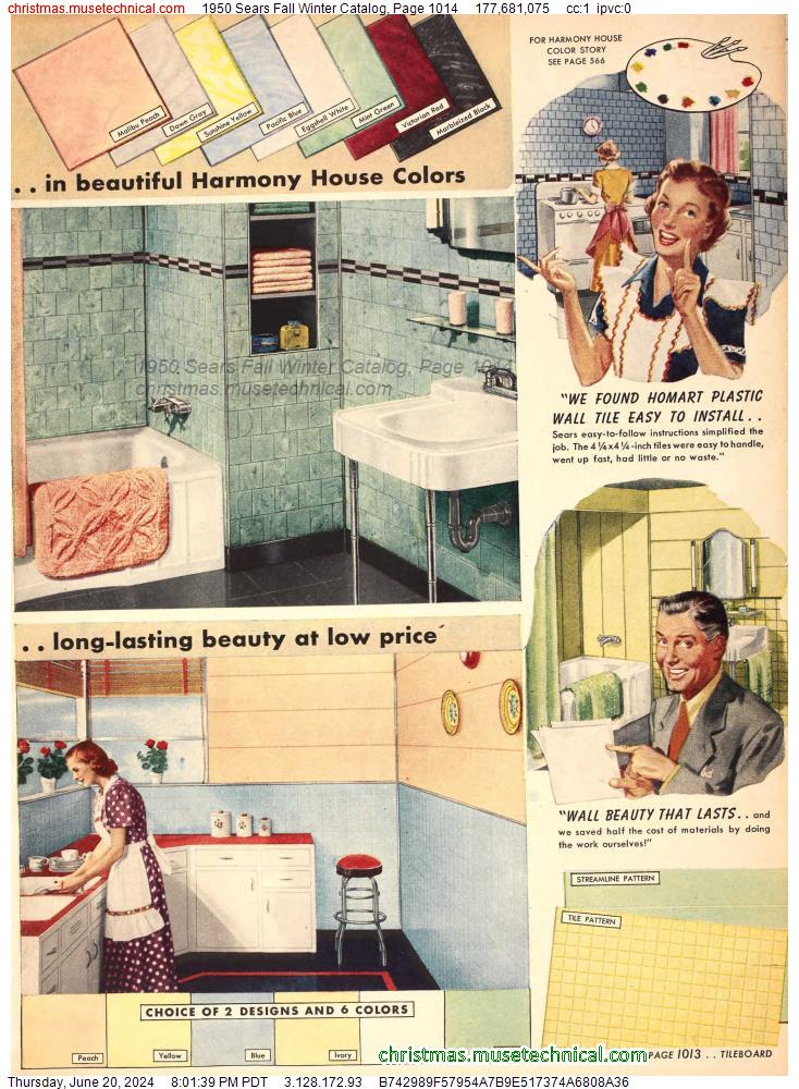 1950 Sears Fall Winter Catalog, Page 1014