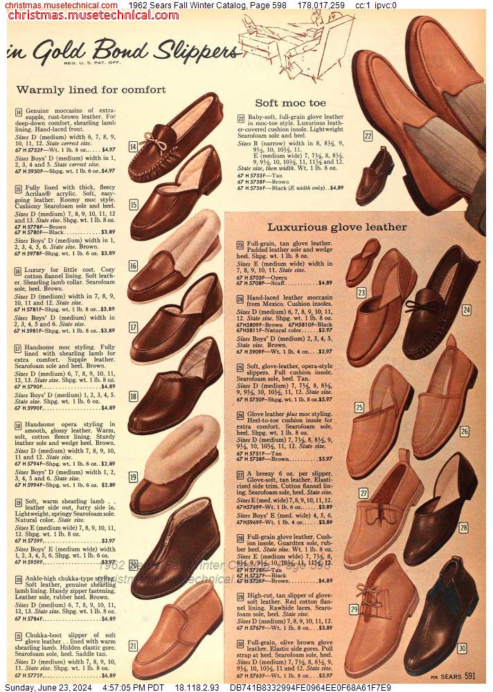 1962 Sears Fall Winter Catalog, Page 598