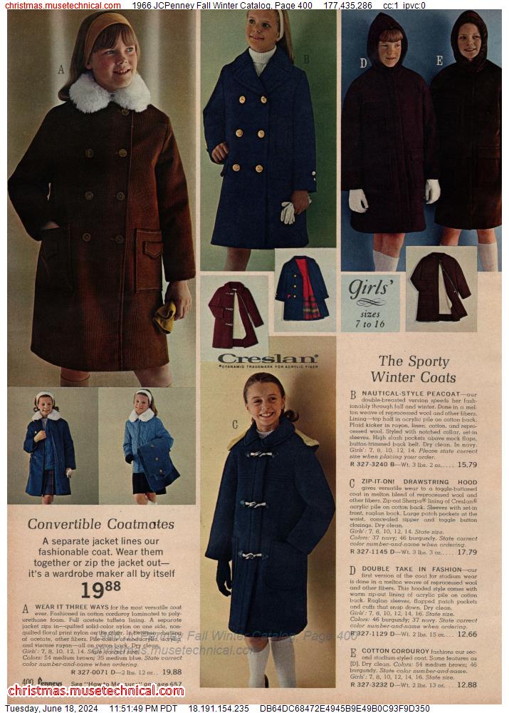 1966 JCPenney Fall Winter Catalog, Page 400