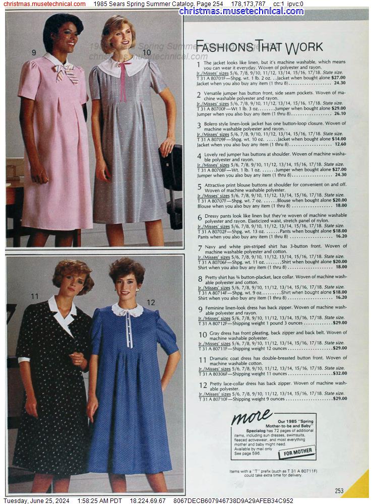 1985 Sears Spring Summer Catalog, Page 254