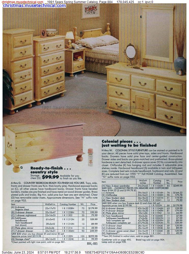 1991 Sears Spring Summer Catalog, Page 884