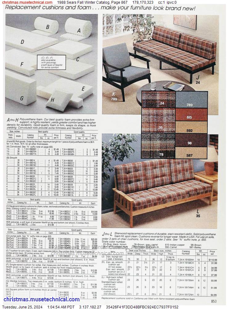 1988 Sears Fall Winter Catalog, Page 867