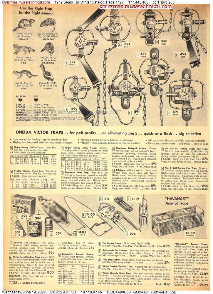 1949 Sears Fall Winter Catalog, Page 1127