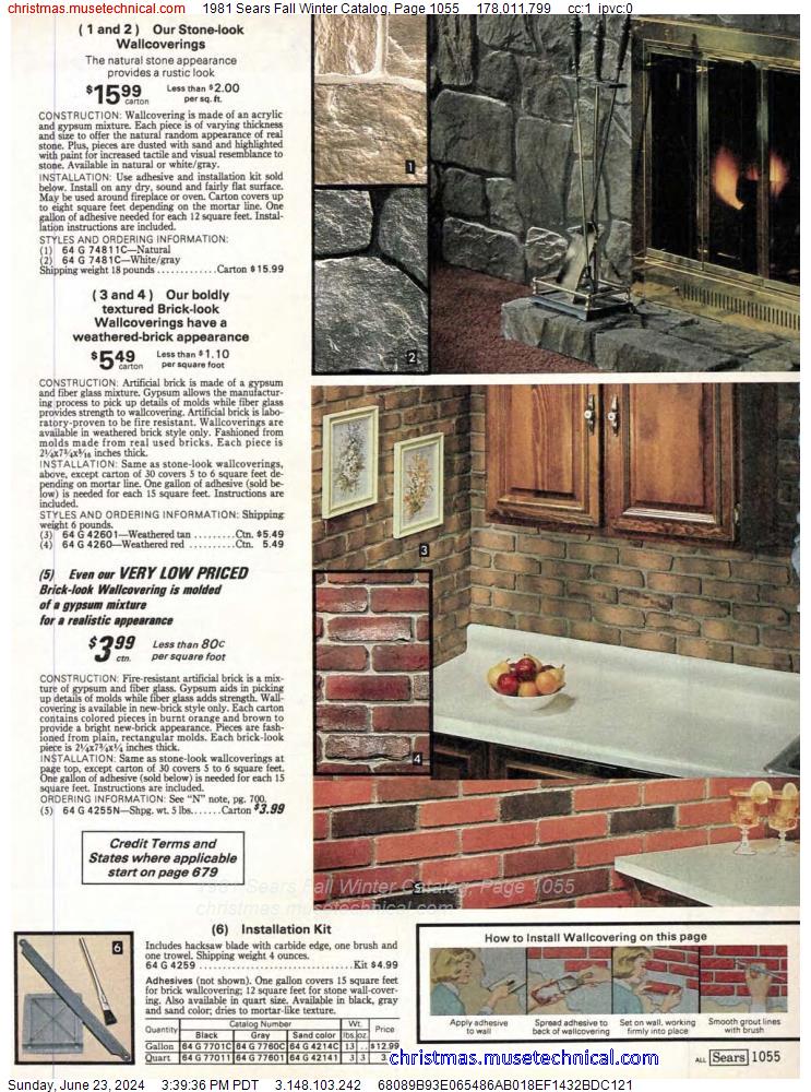 1981 Sears Fall Winter Catalog, Page 1055