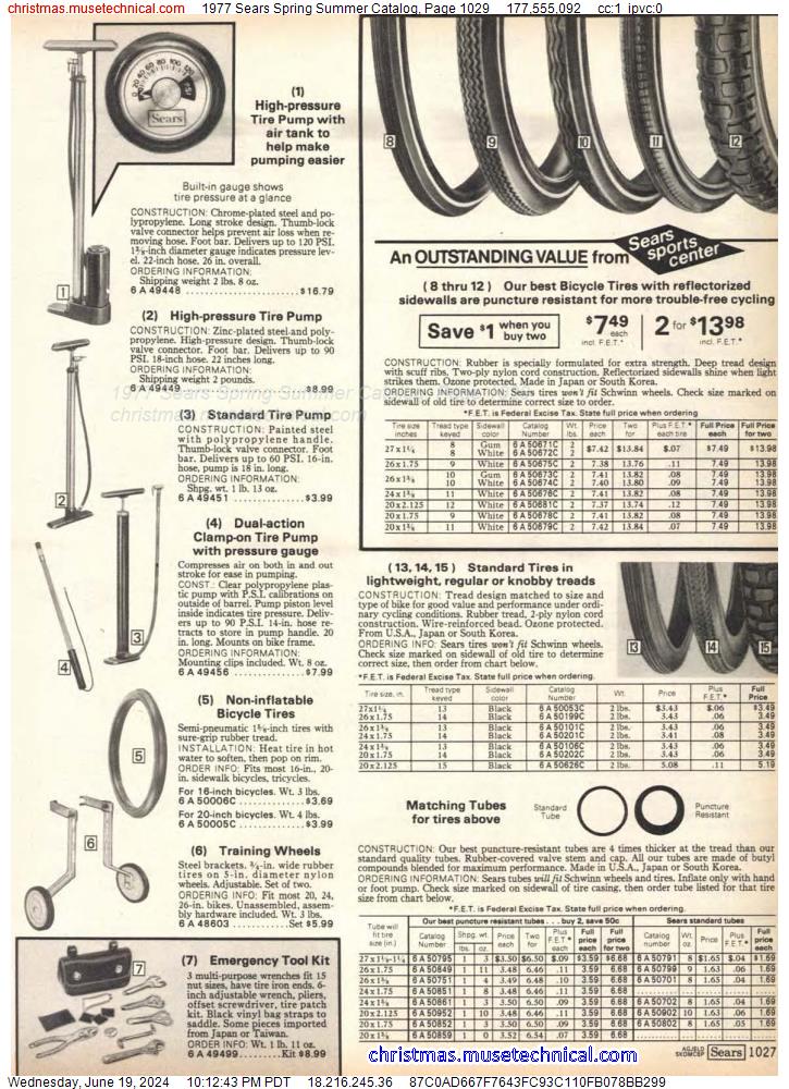 1977 Sears Spring Summer Catalog, Page 1029