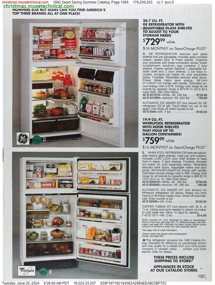 1992 Sears Spring Summer Catalog, Page 1085