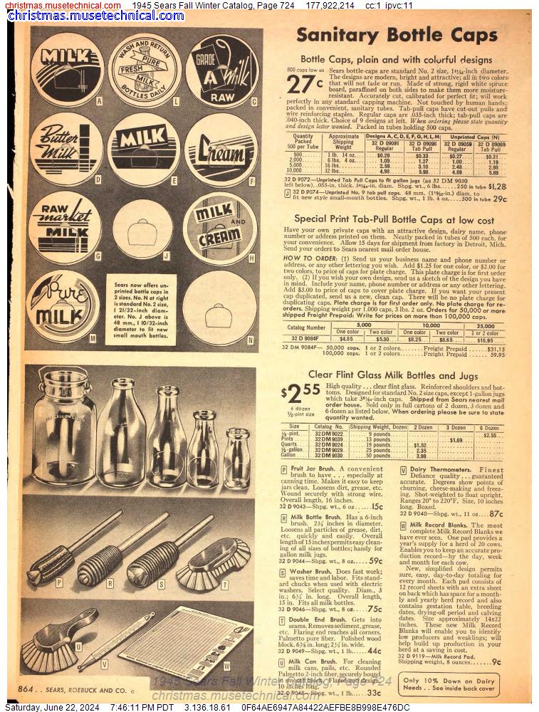 1945 Sears Fall Winter Catalog, Page 724