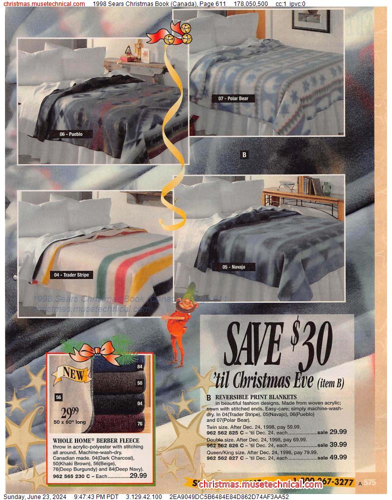 1998 Sears Christmas Book (Canada), Page 611