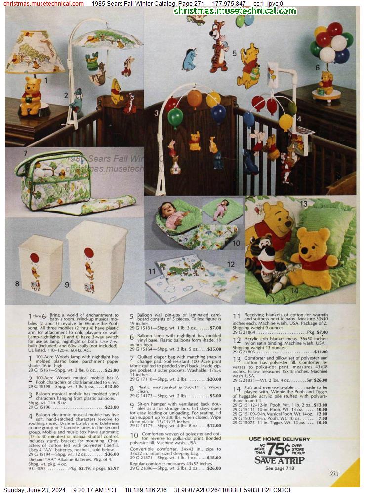 1985 Sears Fall Winter Catalog, Page 271