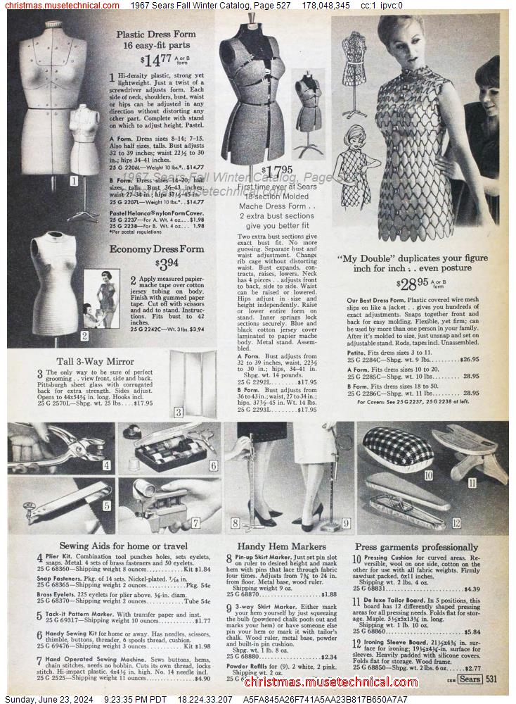 1967 Sears Fall Winter Catalog, Page 527