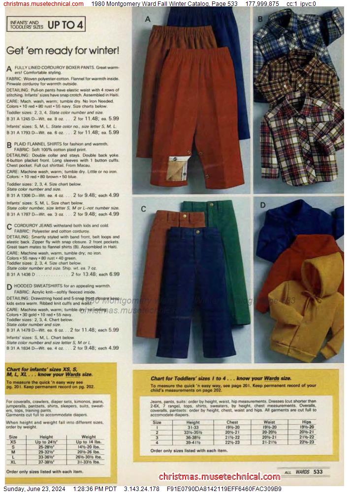 1980 Montgomery Ward Fall Winter Catalog, Page 533